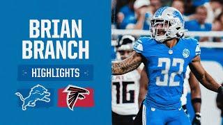 Brian Branch highlights  Lions vs. Falcons