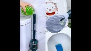 Newest Long Handle Non-Punch Silicone Toilet Brush
