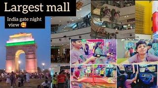 DLF Mall Noida Sector 18 - DIf Mall Of India Noida Vlog 2024  India gate night view 