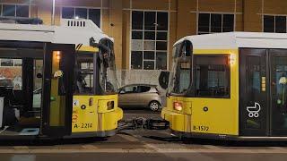 Straßenbahn Berlin BVG Schleppfahrt GT6U und GT6Zo