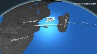 Track of Tropical Cyclone Freddy