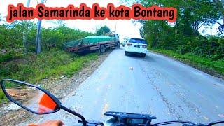 jalan trans Samarinda ke kota Bontangsangatta