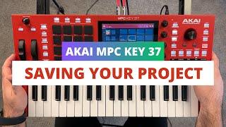 Akai MPC Key 37 - Saving Your Projects Internal and SD Card