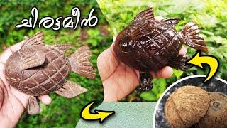 How To Make Coconut Shell Fish Coconut Shell Craft ideas Easy  Coconut shell craft