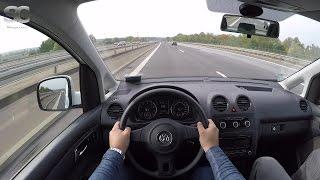 VW Caddy 2.0 EcoFuel 2015 on German Autobahn - POV Top Speed Drive