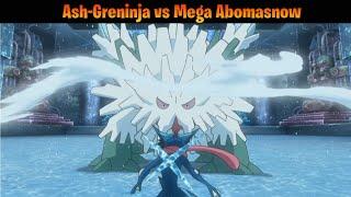 Ash-Greninja vs Mega Abomasnow Pokemon XYZ episode 29 English Sub