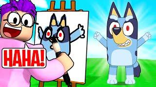 GUESS MY DRAWING Picture Game CHALLENGE In ROBLOX DOODLE TRANSFORM? BLUEY ALL CHARACTERS