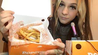 ASMR EATING POPEYES NEW GHOSTPEPPER WINGS...