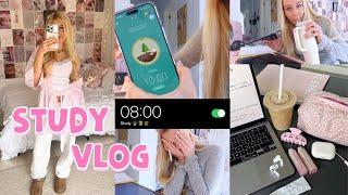 8 AM PRODUCTIVE STUDY VLOG am Wochenende  MaVie Noelle