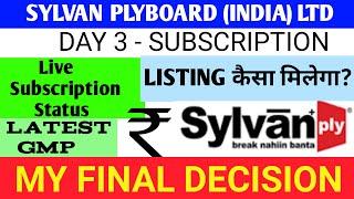 Sylvan Plyboard IpoSylvan Plyboard Ipo ReviewSylvan Plyboard Ipo GmpSylvan Plyboard Ipo Gmp Today