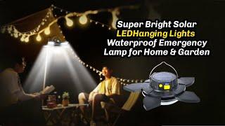 Super Bright Solar LED Hanging Lights  Waterproof Emergency Lamp for Home & Garden