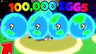 I HATCHED 100000 EARTH EGGS AND THIS HAPPENED... Roblox Clicker Simulator