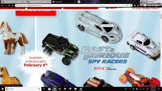 The Fast and Furious Spy Racers February 2020 Mcdonalds Happy Meal