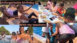 Teacher gets an incredible surprise during my birthday party #africanlife #birthday #subscribe
