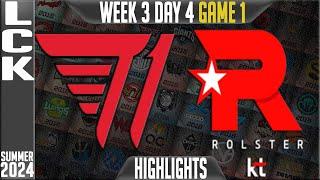 T1 vs KT Highlights Game 1  LCK Summer 2024 W3D4  T1 vs KT Rolster G1 Week 3 Day 4