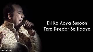 Lyrics Dil Ko Aaya Sukoon Full Song  Rahat Fateh Ali Khan Hiral Brahmbhatt  Sameer  Sajid-Wajid