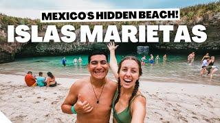 Hidden beach inside ISLAS MARIETAS Puerto Vallarta Mexico Vlog