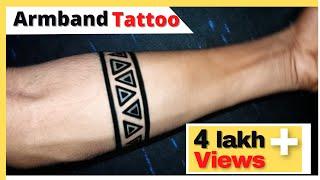 How to Arm Band Tattoo  Triangle Armband tattoo design for men  Trending Arm Band 2021  #shorts