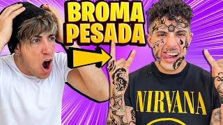 THE WHOLE FACE IS TATTOOED  PRANK