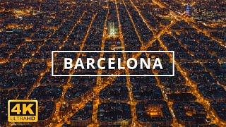 Barcelona Spain   4K Drone Footage With Subtitles