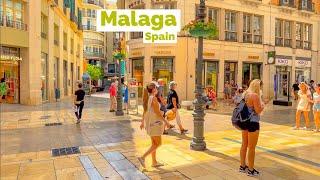 Malaga Spain  Summer 2023 4K-HDR Walking Tour ▶97min
