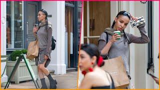 FKA Twigs appears solemn during a shopping trip in London ahead of her $10 million assault trial