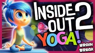 INSIDE OUT 2 YOGA🟣Calming yoga for kids  Brain Break‍️Danny Go Noodle inspired