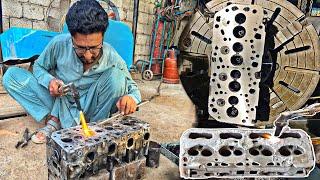 Cracked Aluminium 4 Cylinder Engine Head Repair  How to Repair Leak Cylinder Head 