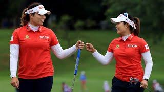 Ariya and Moriya Jutanugarn Second Round Highlights  2021 DOW Great Lakes Bay Invitational