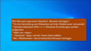 03 Wie kann man einen Standard - Browser festlegen?