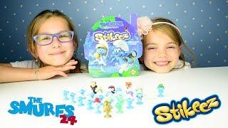 LIDL Stikeez SMURFS The Lost Village full 24 set collection Smerfy Poszukiwacze zaginionej wioski