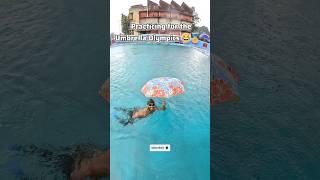 Umbrella Swimming ️ ‍️ #pool #swimming #swimmingpool #fun