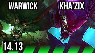 WARWICK vs KHAZIX JGL  Rank 4 Warwick 816 2500+ games  VN Grandmaster  14.13