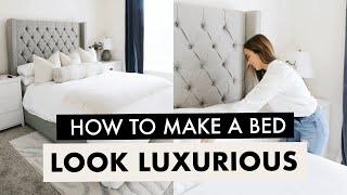 How To Make a Bed Look Luxurious for cheap