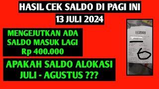 CEK SALDO PKH BPNT & BLT MITIGASI PAGI INI ALHAMDULILLAH ADA SALDO MASUK LAGI 400RB SABTU BERKAH