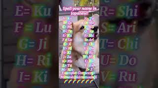 Spell your name in Japanese ⭐️⭐️