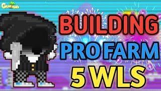 BUILDING A PRO FARM WORLD WITH 5 WLS ONLY  Growtopia