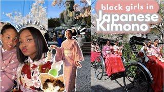 Black girls try Kimono for the first time in Japan @SundaiLove  how will Japanese locals react?