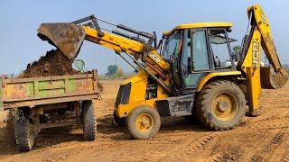 New Jcb 3dx Backhoe Loader Machine Loading Red Mud In Mahindra 475 Di Tractor  Jcb Tractor  Jcb