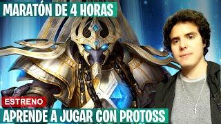 StarCraft 2  Aprende a Jugar con Protoss Contra Rangos Altos  4 Horas de Partidas Difíciles  #1