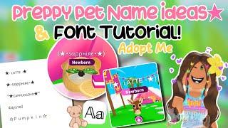 How to GET PREPPY FONTS + Preppy Pet Name Ideas Adopt Me Its Cxco Twins