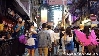 【4K】Hong Kong Lan Kwai Fong Halloween 2020  Halloween During a Pandemic