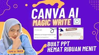 RAHASIA Fitur Baru CANVA  Buat PPT Cepat Pakai AI Magic Write