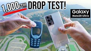 Samsung Galaxy Note 20 Ultra DROP TEST from 1000FT - vs NOKIA 3310