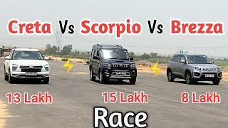 Creta Vs Scorpio Vs Brezza Race  Result देखकर हम खुद हैरान है   @JAIDAGAR @PanwarBrothers