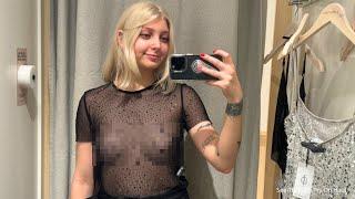 See-Through Try On Haul  Transparent Lingerie and Clothes  Try-On Haul At The Mall