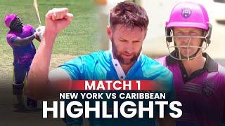 Full Highlights  New York Strikers vs Caribbean Tigers  Match 1  MAX60 Caribbean League  M7A1A