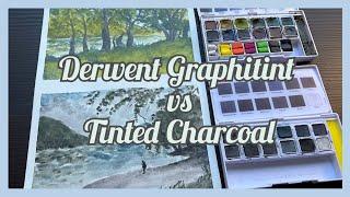 Derwent Graphitint vs Tinted Charcoal paint pan sets  SpeedPaint 