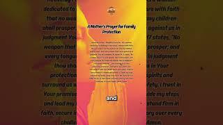 A Mothers Prayer for Family Protection #Shorts