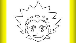 How To Draw Valt Aoi Face From Beyblade  Drawing Creation 